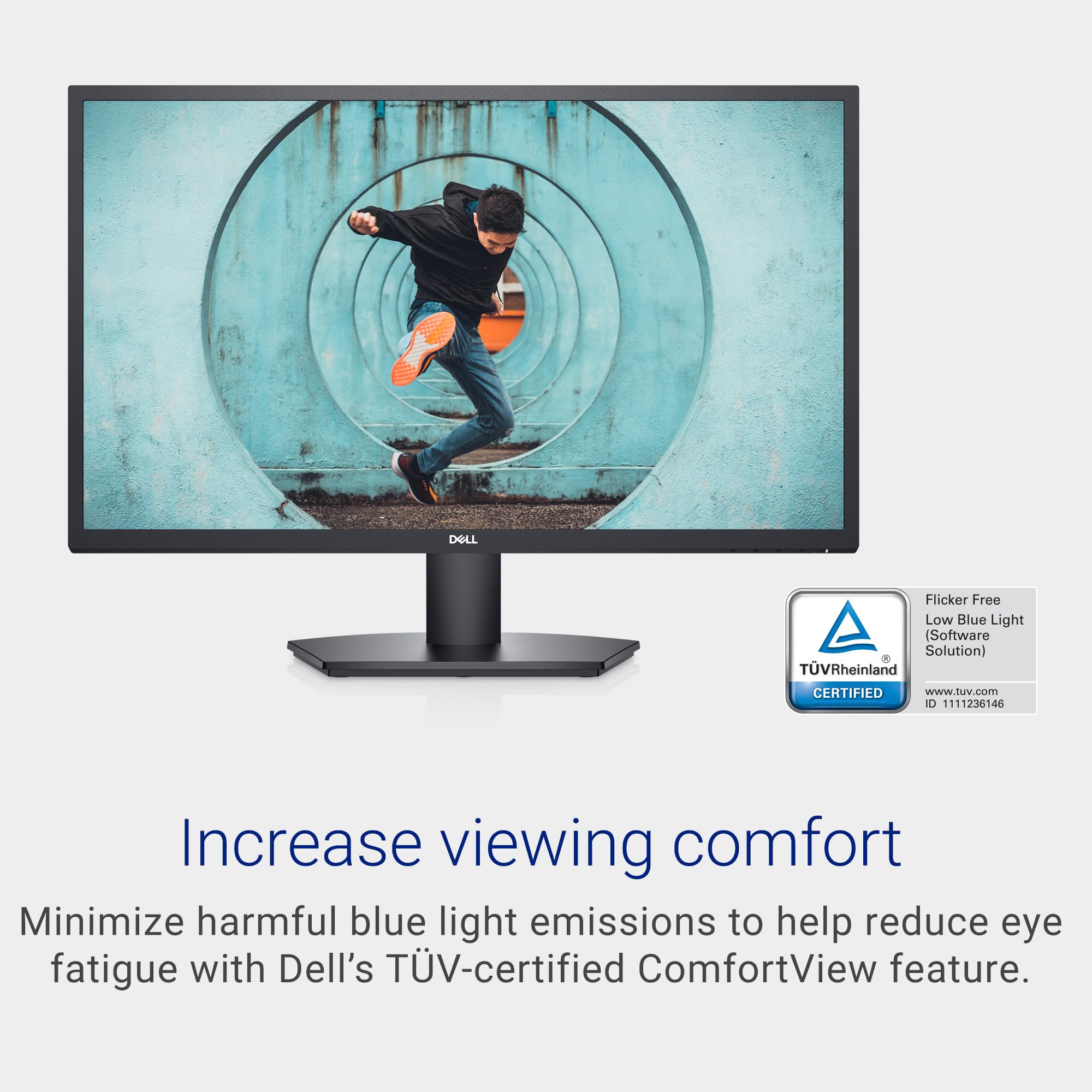 Dell SE2722HX 27-inch FHD Monitor - 1920x1080 Resolution, 75Hz Refresh Rate, Anti-Glare Screen, TUV-Certified Comfortview, 16:9 Aspect Ratio - Perfect for Home Office, Gaming, and Entertainment