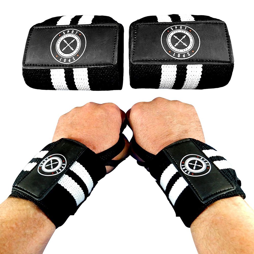 Professional Weight Lifting Wrist Wraps - Powerlifting & Bodybuilding Support for Weight Training - Ideal for Gym, CrossFit & Strength Workouts - Spot Lion Fitness