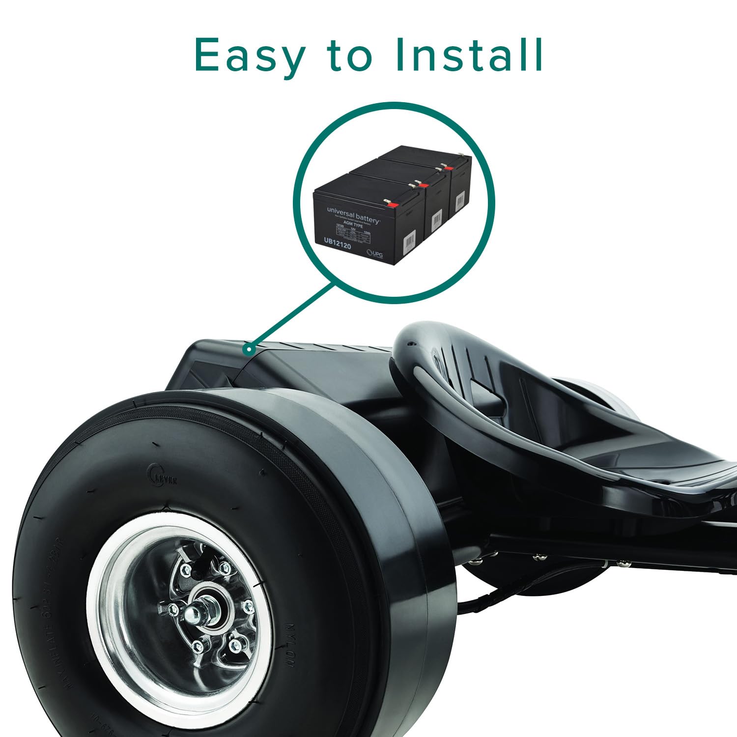 AlveyTech 36V 15Ah Rechargeable SLA AGM Battery Pack with Harness - Compatible with Razor DXT Drift Trike, Electric Scooters, Go-Karts & Kids Mini Bikes | Replacement Power Source for Drifting, Racing & Outdoor Fun