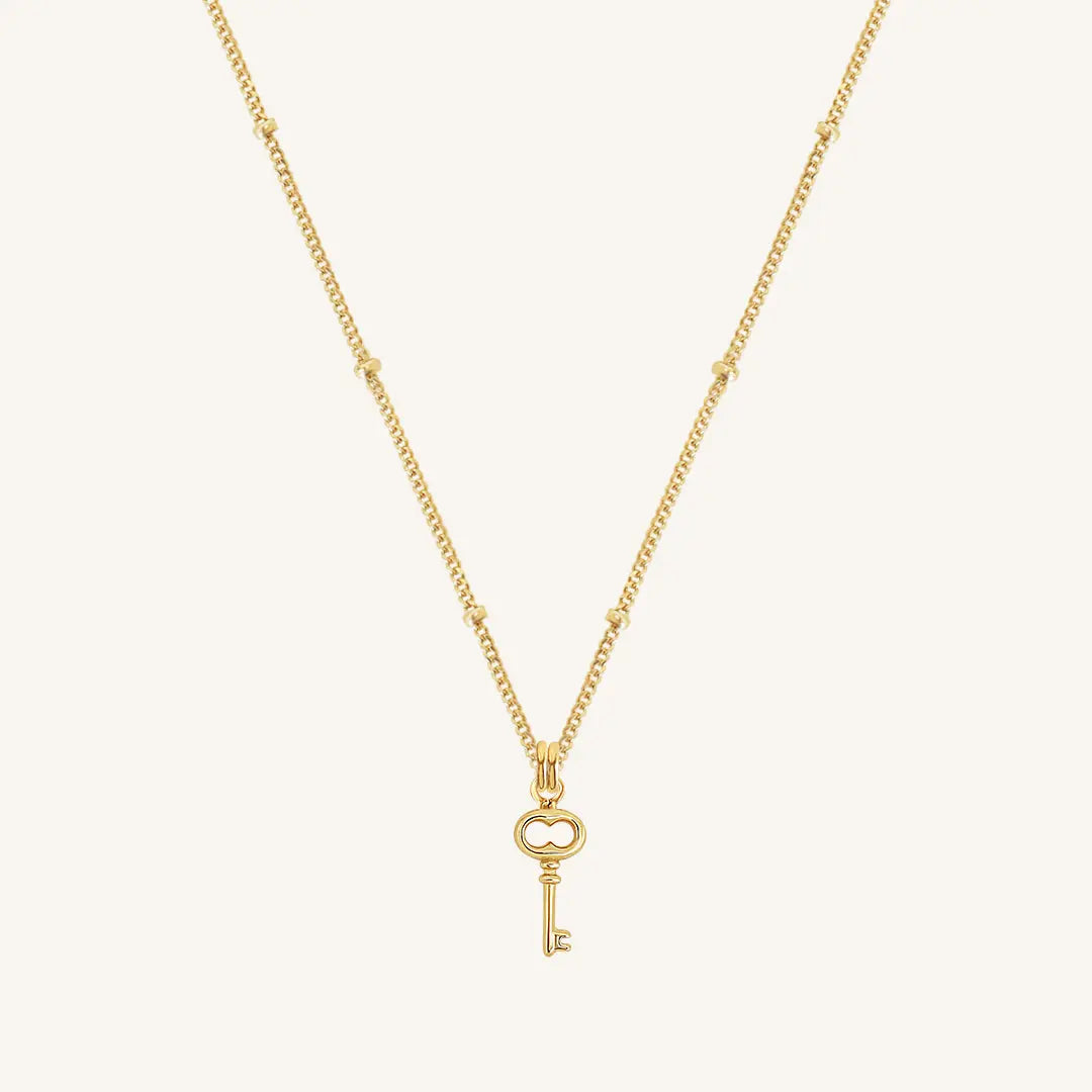 Elegant Key Necklace for Women - Gold & Silver Pendant Jewelry - Perfect for Gifts, Anniversaries & Everyday Wear
