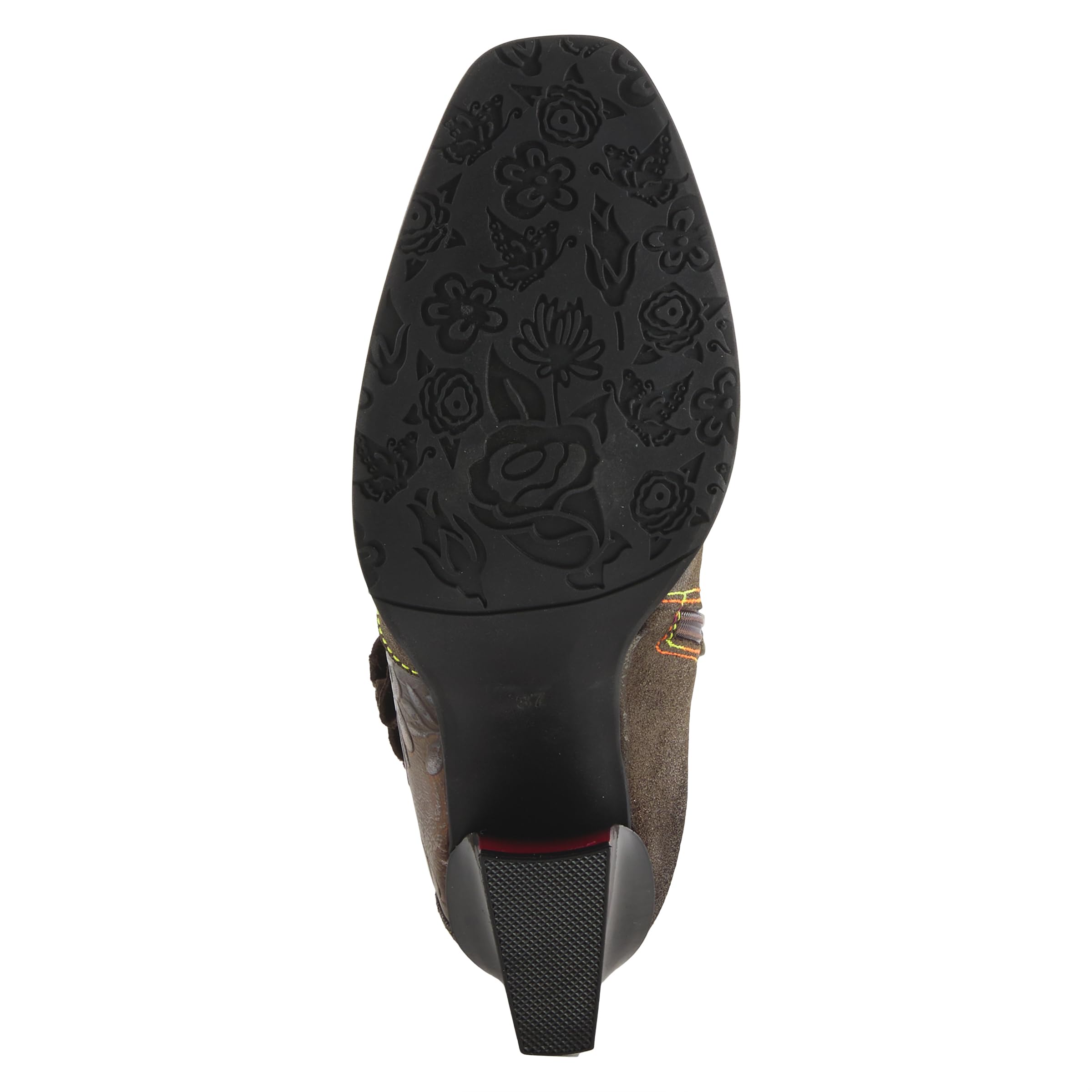 Spring Step L'Artiste Women's Zinna Fashion Booties with Floral Applique - Stylish Ankle Boots for Casual Outfits & Fall Wardrobe