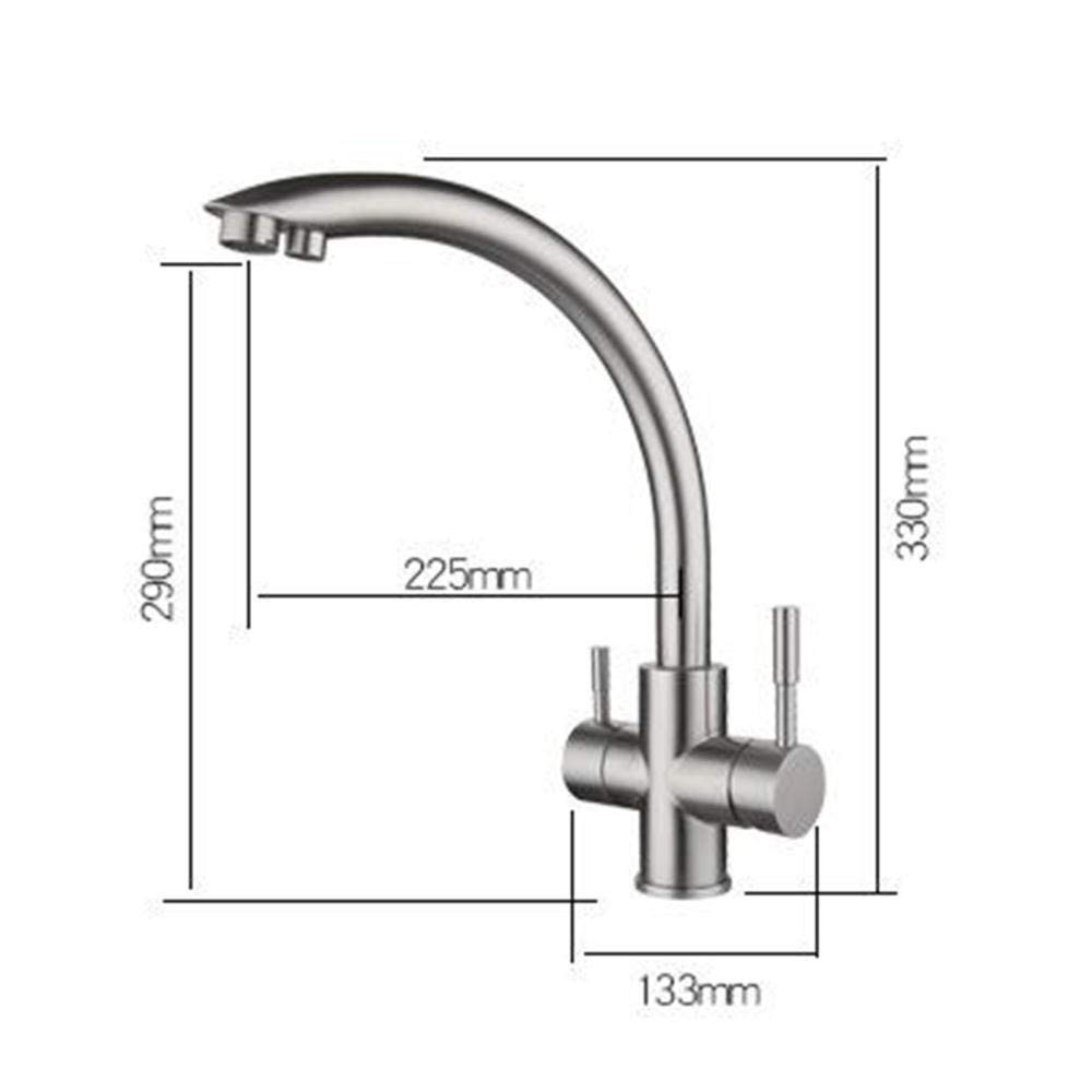 3-in-1 Stainless Steel Kitchen Water Filter Tap with Hot & Cold Pure Water | 360° Rotation Single Hole Faucet | Perfect for Drinking, Cooking & Dishwashing