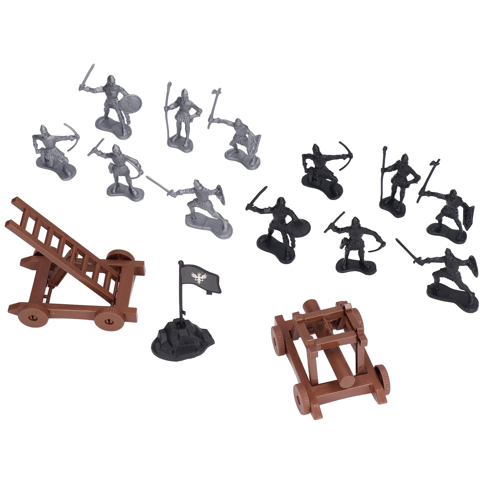 15Pcs Army Men Action Figures Playset - Military Soldier Toys for Boys & Kids - Green Plastic Toy Soldiers Set for Birthday Gifts & War-Themed Play Battles