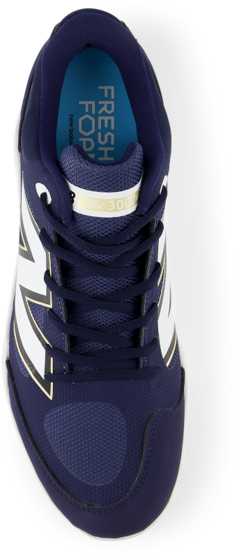 New Balance Fresh Foam 3000v7 Men's Baseball Cleats - Navy/White Low TPU for Enhanced Traction & Comfort - Perfect for Baseball, Softball & Field Sports