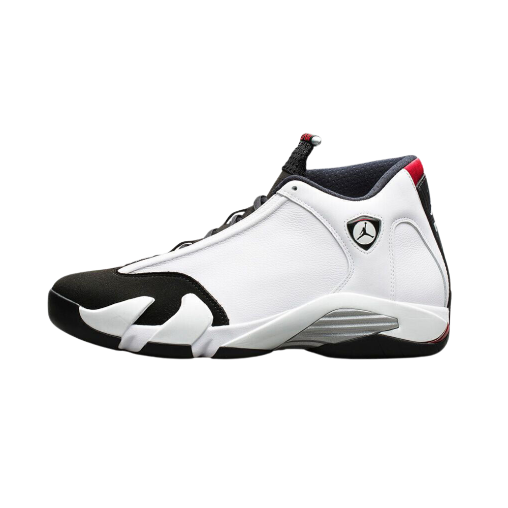 Air Jordan 14 Retro Black Toe Men's Basketball Shoes (2014) - White/Black/Varsity Red/Metallic Silver - High Top Sneakers for Basketball & Streetwear Fashion