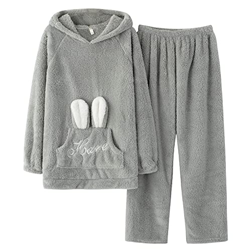 Women's Fleece Pajama Sets - Long Sleeve Cozy Sleepwear & Lounge Wear with Patchwork Design for Winter Nights | Perfect for Sleeping, Relaxing at Home, and Holiday Gifts