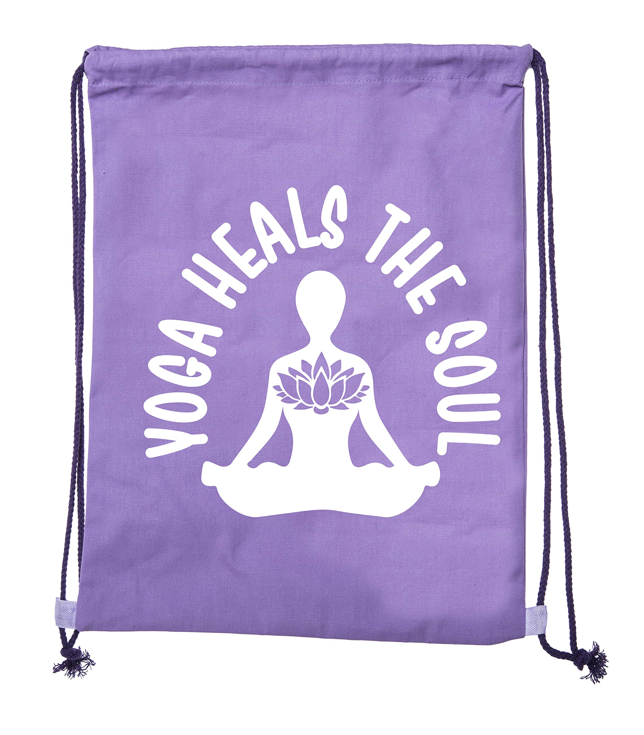 Premium Cotton Drawstring Yoga Gym Bag for Yoga Blocks & Clothes - Lightweight & Durable Workout Storage - Perfect for Yoga Studio, Gym, Travel & Fitness Classes