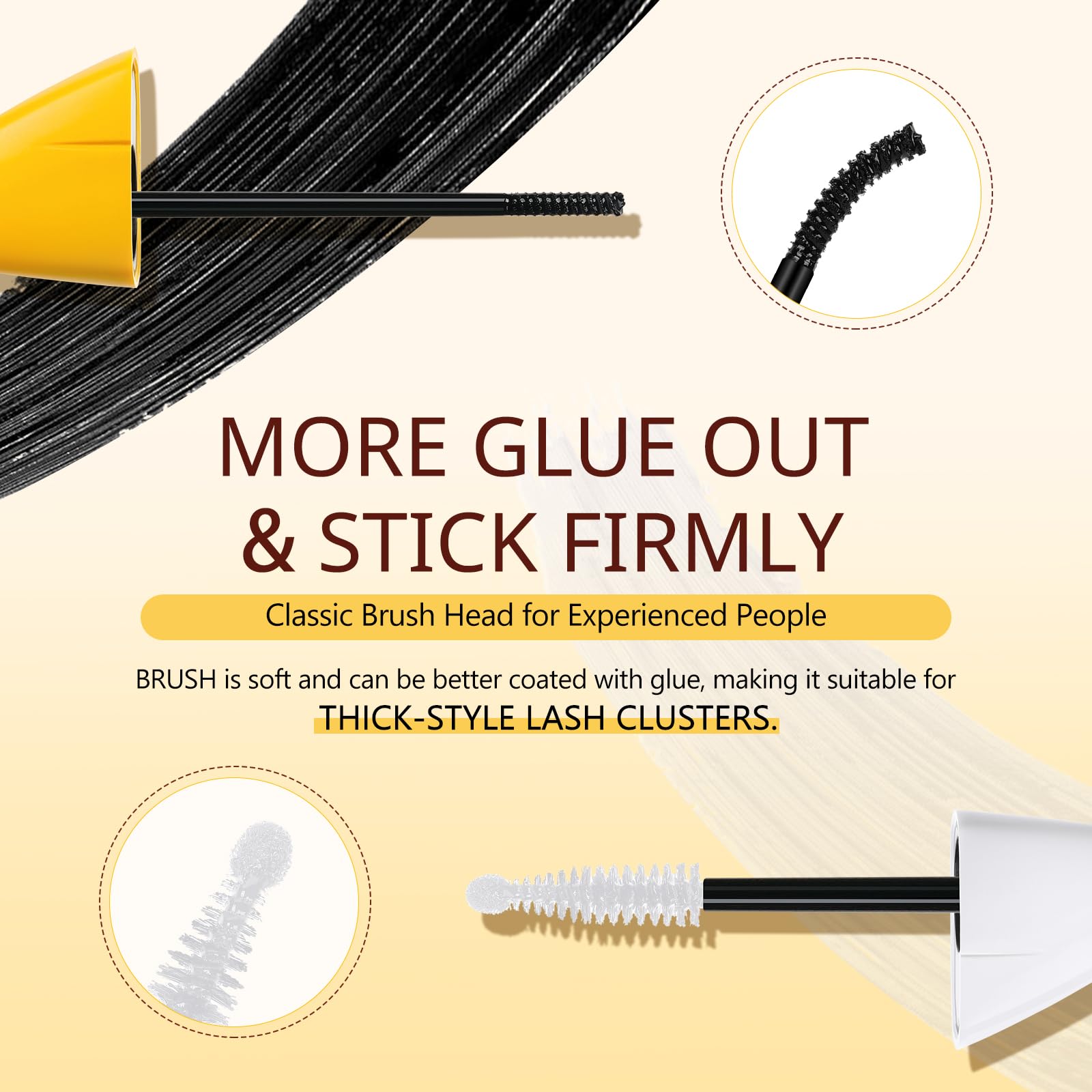 QUEWEL Waterproof Lash Bond & Seal Glue for DIY Eyelash Extensions - 16ml Ultra Large Capacity, Long Lasting Cluster Lash Adhesive for Sensitive Eyes | Perfect for Home Use, Salon Professionals & Special Occasions