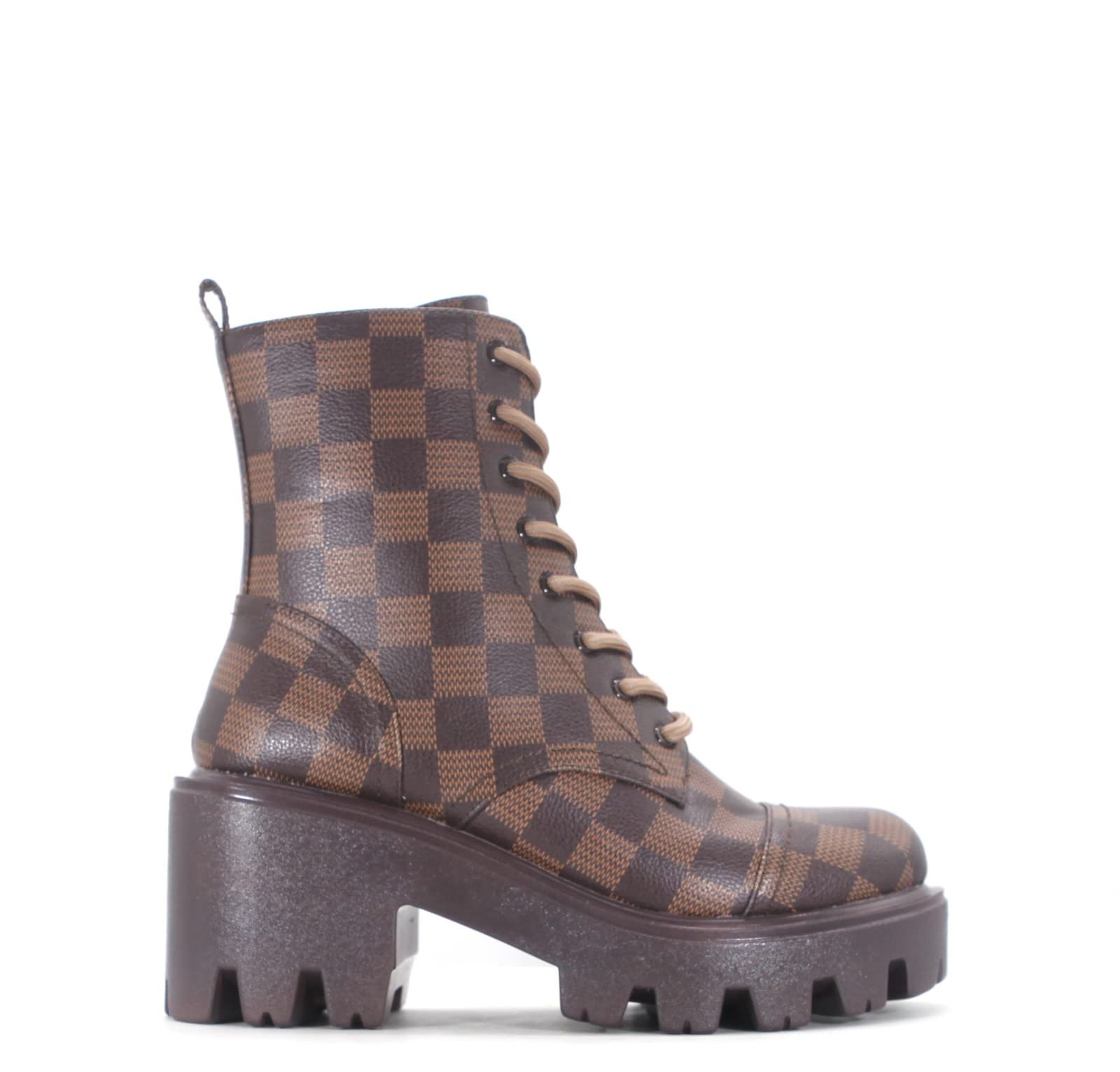 Cape Robbin SUREE Women's Chunky Platform Combat Boots - Lace-Up Motorcycle Ankle Booties for Casual Outfits & Street Style Fashion