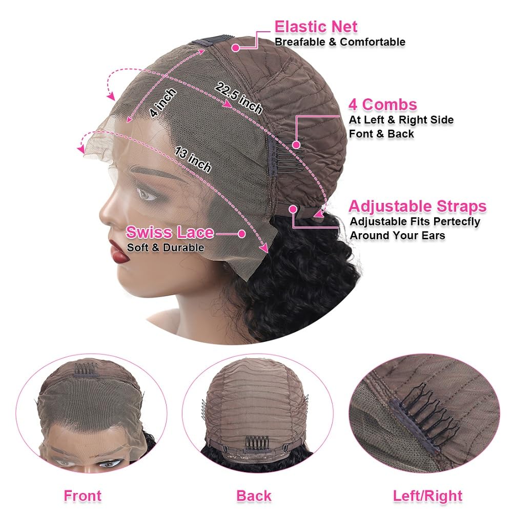 Muaby Yaki Headband Wigs for Women - 22 Inch Human Hair Wigs Brazilian Virgin Hair, Kinky Straight Natural Black Headband Wig No Lace Front - Perfect for Daily Wear, Cosplay & Protective Styling