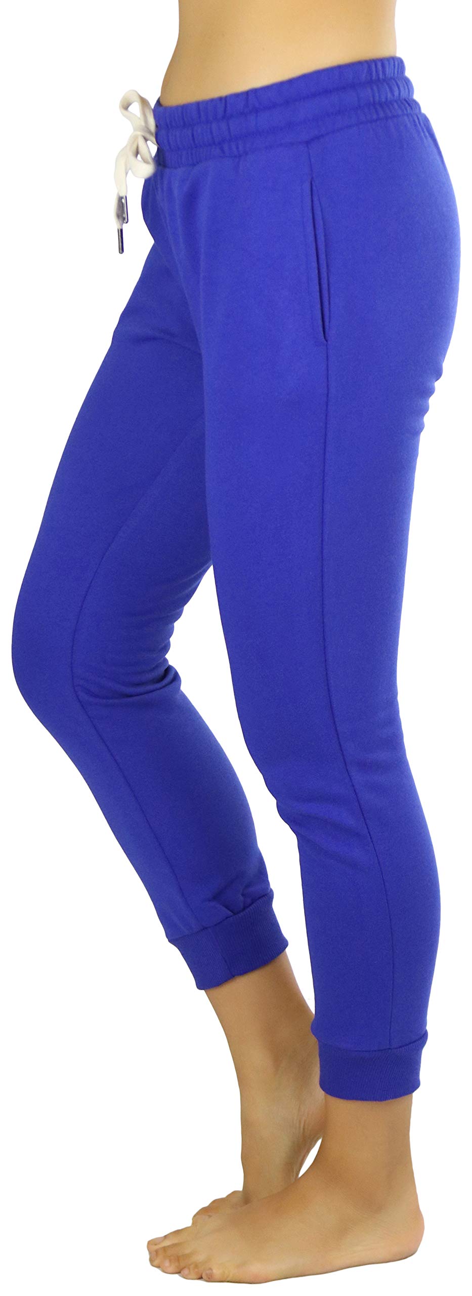 ToBeInStyle Women's French Terry Capri Jogger Pants with Drawstring Waistband - Comfortable Lounge Pants for Yoga, Running & Casual Wear