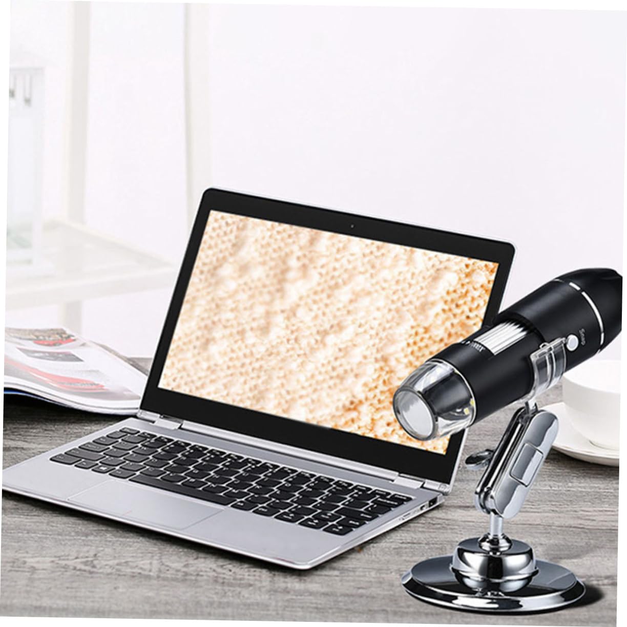 OSALADI 1600X Magnification Digital Microscope - Portable USB Microscope for Electronics Repair, Jewelry Inspection, Coin Collecting & Science Education | Easy to Use with Adjustable LED Lights | Perfect for Hobbyists, Students & Professionals