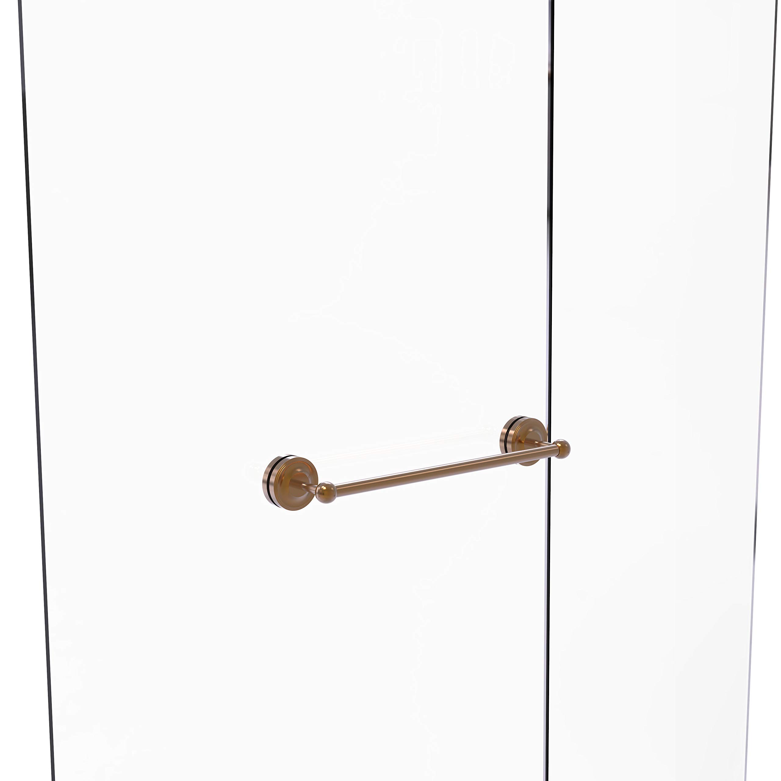Allied Brass PR-41-SM-18 Prestige Regal Collection 18 Inch Shower Door Towel Bar in Brushed Bronze - Premium Bathroom Accessory for Modern Showers and Spa-Like Bathrooms