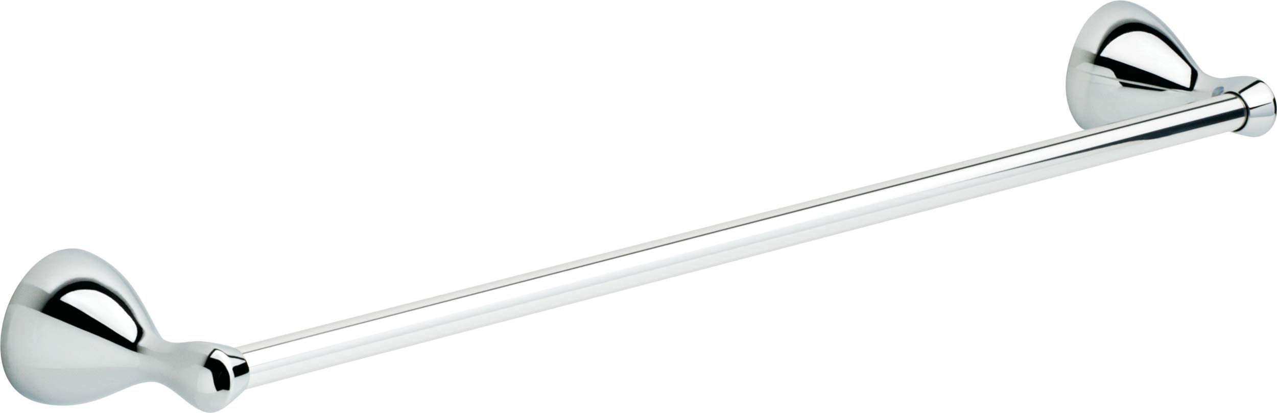 Delta Foundations 24-Inch Polished Chrome Wall Mounted Towel Rack - Bathroom Hardware Accessory (1-Pack) | Perfect for Small Bathrooms, Powder Rooms & Laundry Areas