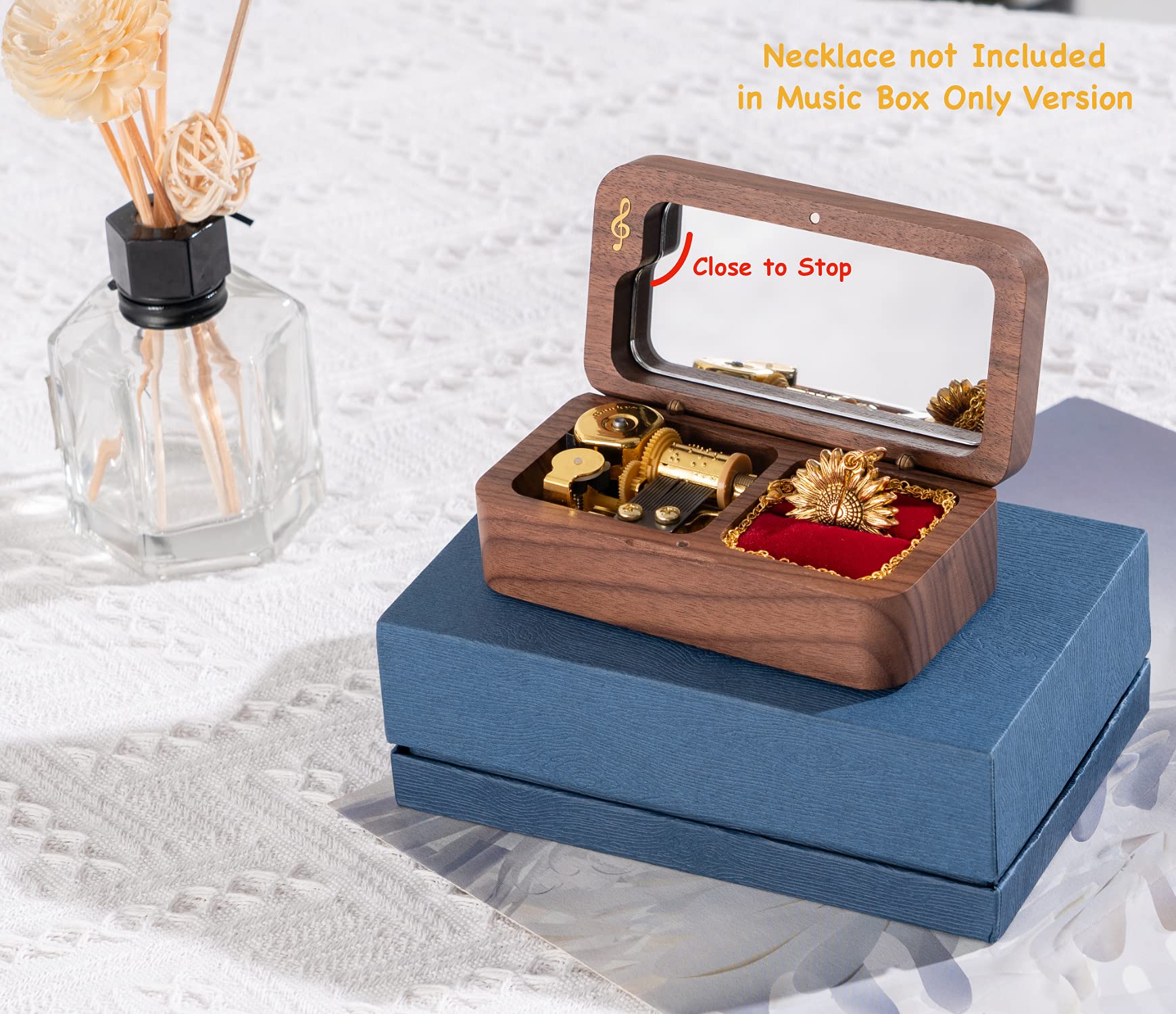 BELLA GLOBE Howl's Moving Castle Music Box Ring Box - Romantic Jewelry Gift for Women, Wife, Girlfriend - Perfect for Birthday, Anniversary & Thinking of You Gifts - Inspired by Studio Ghibli Anime Merch