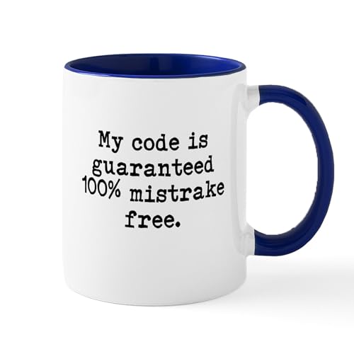 White/Navy Inside - Funny Programmer Or Developer Misquote Mug
