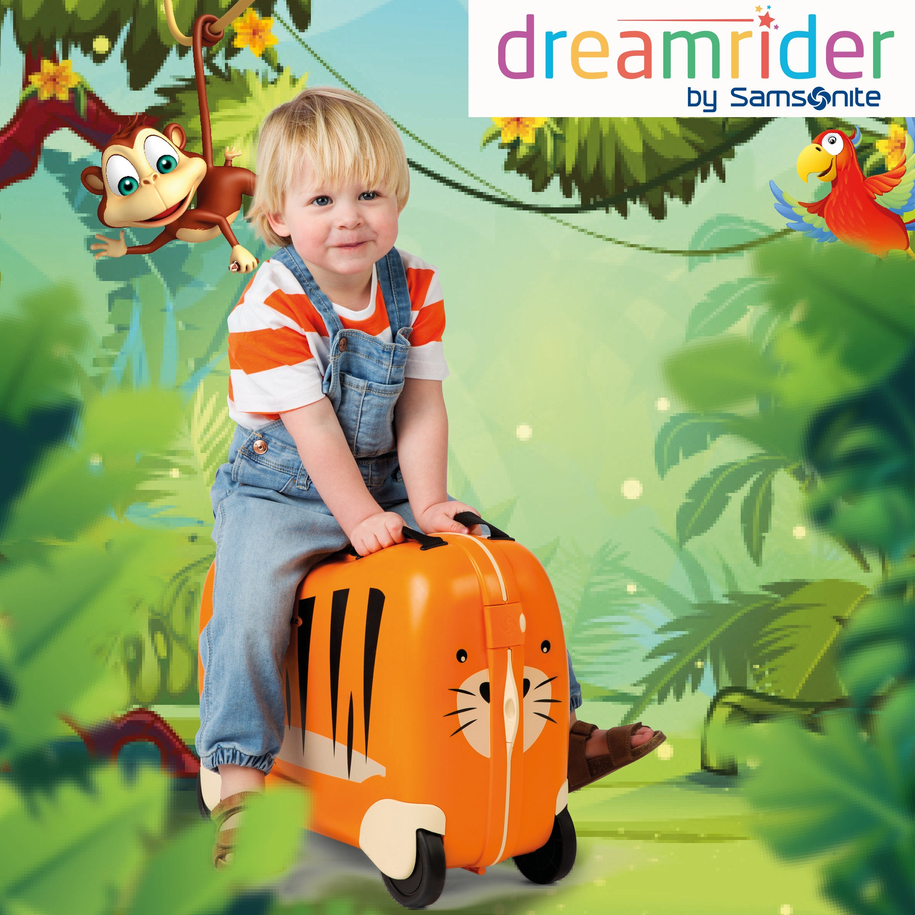 Samsonite Dream Rider Ride On Suitcase - Kids Travel Luggage with Wheels for Airplane, Car, and Train Trips - Fun & Durable Carry-On for Children's Adventures