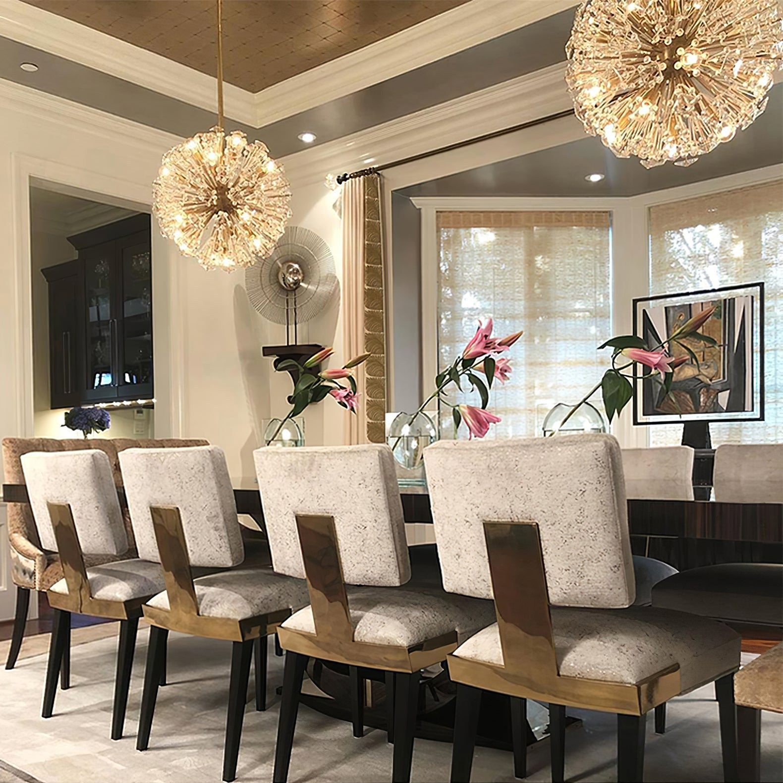 Dickinson Chandelier - Elegant Crystal Ceiling Light Fixture for Dining Room, Living Room & Bedroom | Modern Home Lighting Decor