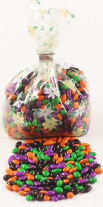Scott's Cakes Halloween Mix Chocolate Covered Sunflower Seeds - 1lb Resealable Pastel Floral Bag - Perfect for Trick-or-Treating, Party Favors & Holiday Snacking