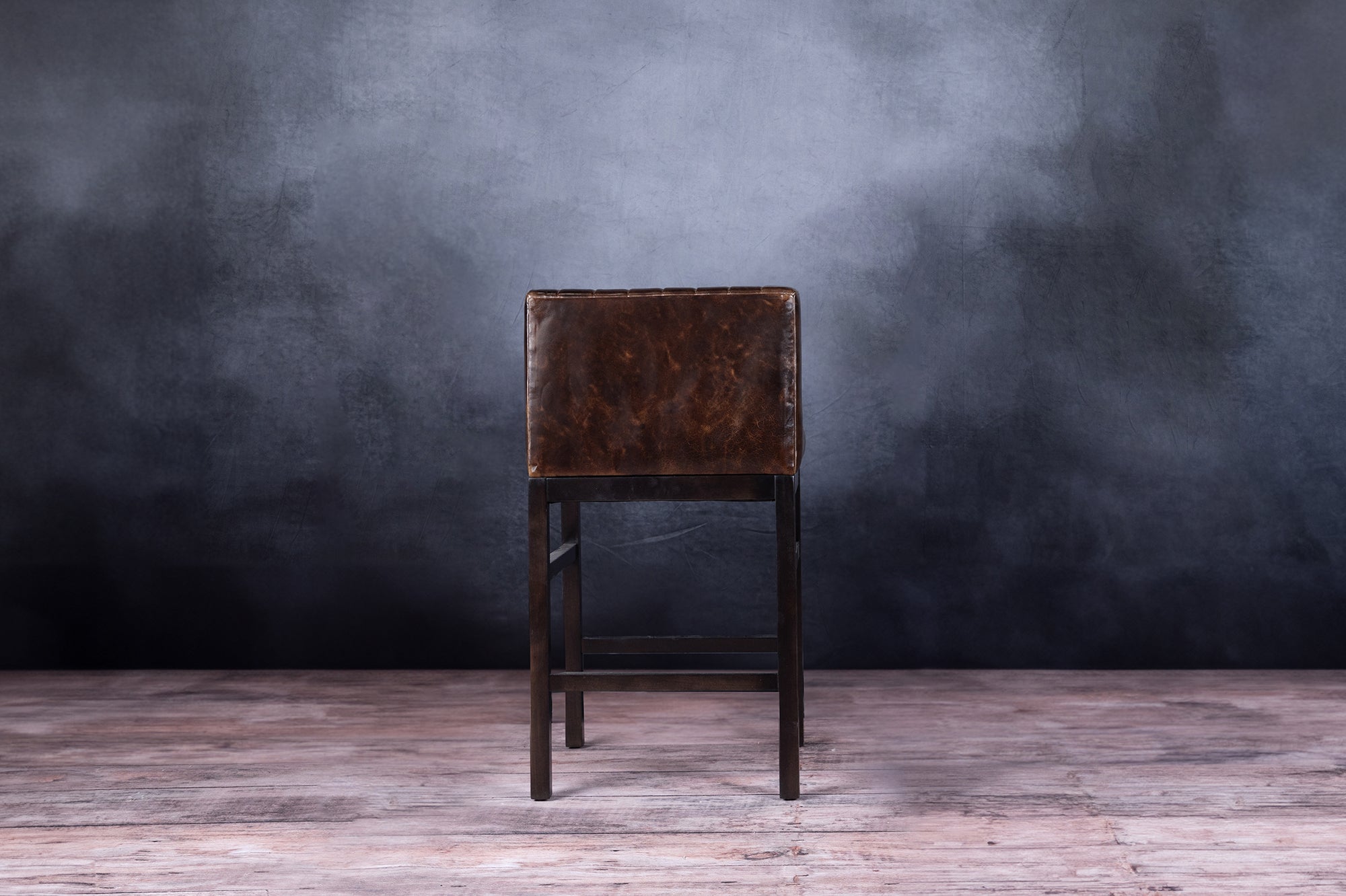 Rebel Barstool - Modern Industrial Style Adjustable Height Bar Stool with Backrest - Perfect for Kitchen Islands, Home Bars, and Game Rooms