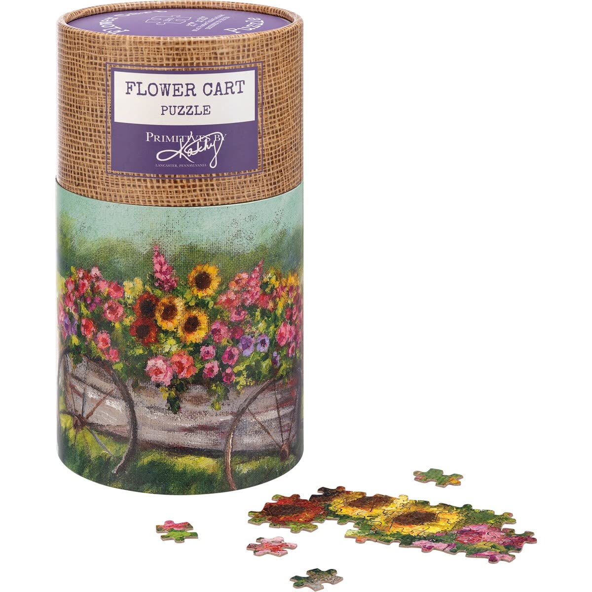 Flower Cart Jigsaw Puzzle - 1000 Piece Adult Puzzle for Relaxation & Stress Relief - Perfect for Home Decor, Gifts & Family Game Night
