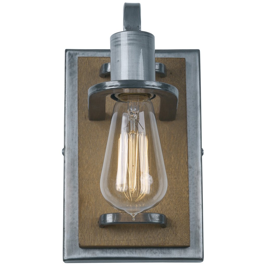 Lofty 1-Light Bathroom Light Fixture - Wheat and Steel Finish - Perfect for Modern Bathrooms, Powder Rooms & Vanity Areas