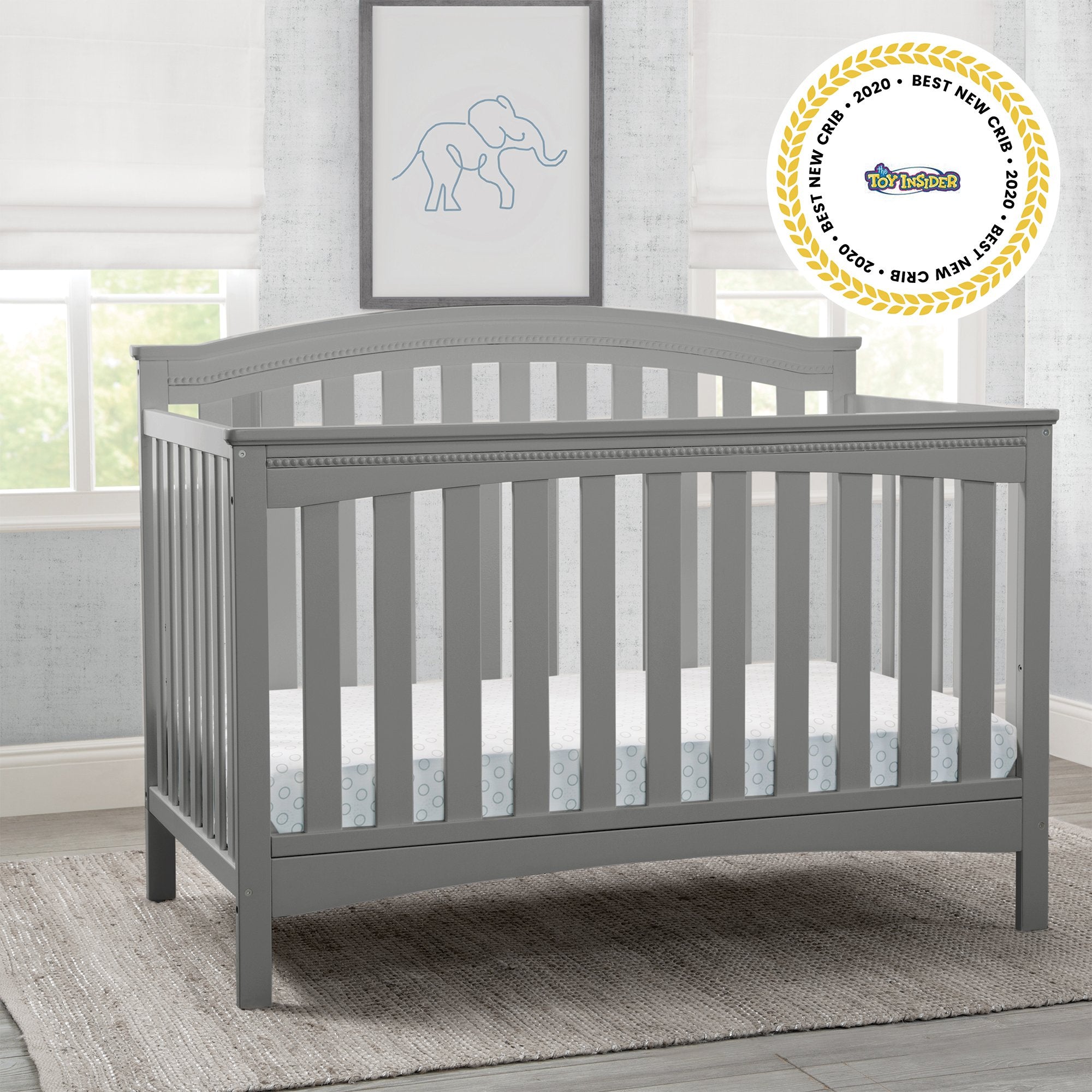 Waverly 6-in-1 Convertible Baby Crib - Toddler Bed, Daybed & Full-Size Bed - Safe Nursery Furniture for Newborns to Teens - Perfect for Baby Rooms & Kids Bedrooms