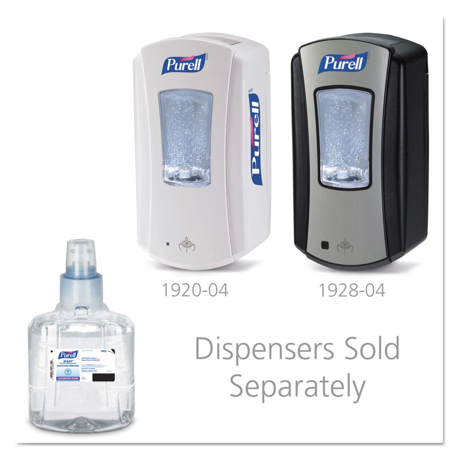 SF607 Instant Foam Hand Sanitizer Refill - 1200mL (40oz) Alcohol-Based, Fragrance-Free, 2-Pack Bulk Supply - Ideal for Offices, Schools, Hospitals & Public Spaces