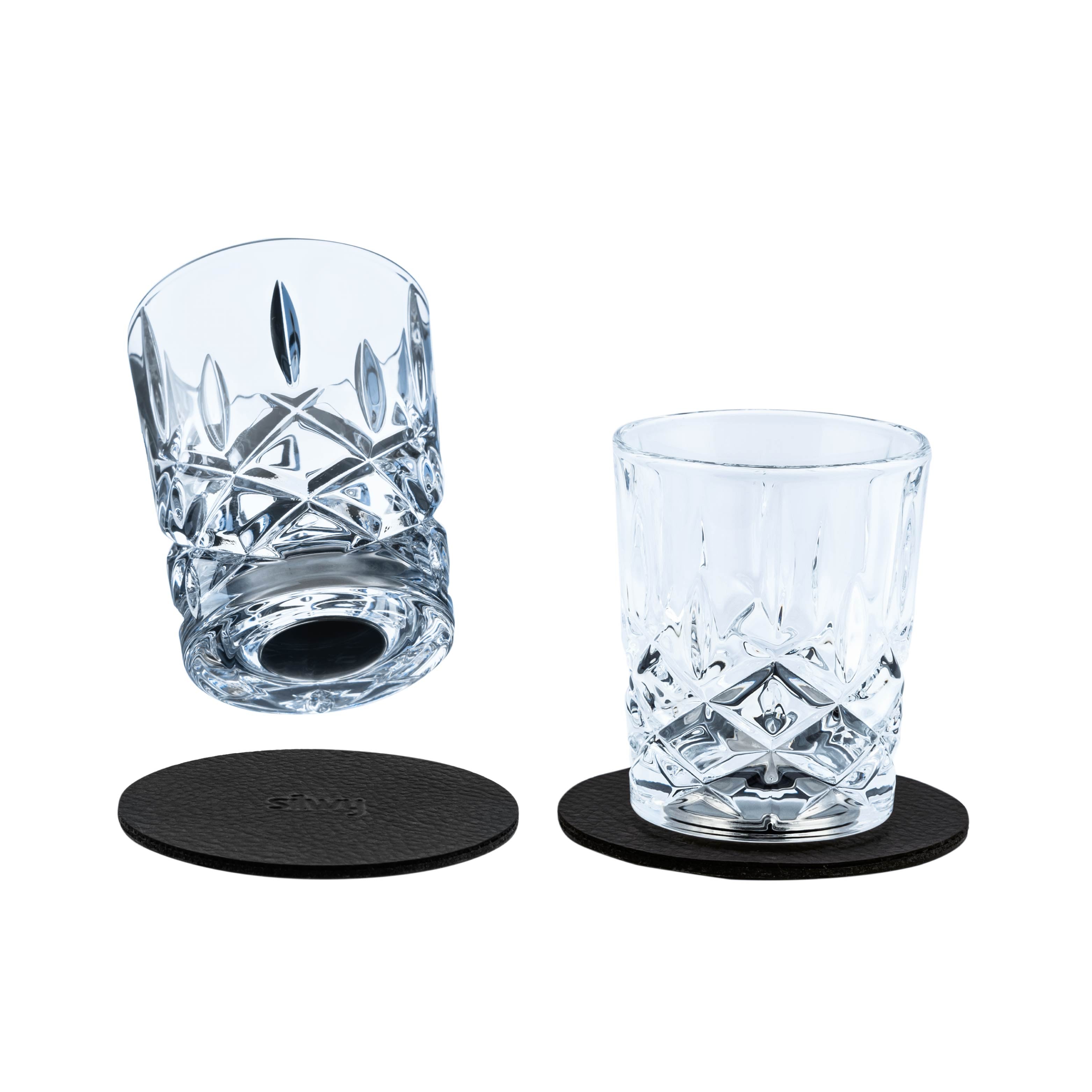 Premium Crystal Shot Glasses with Magnet Base - Elegant Drinking Glasses for Whiskey, Vodka, Tequila - Perfect for Parties, Home Bars & Gifts