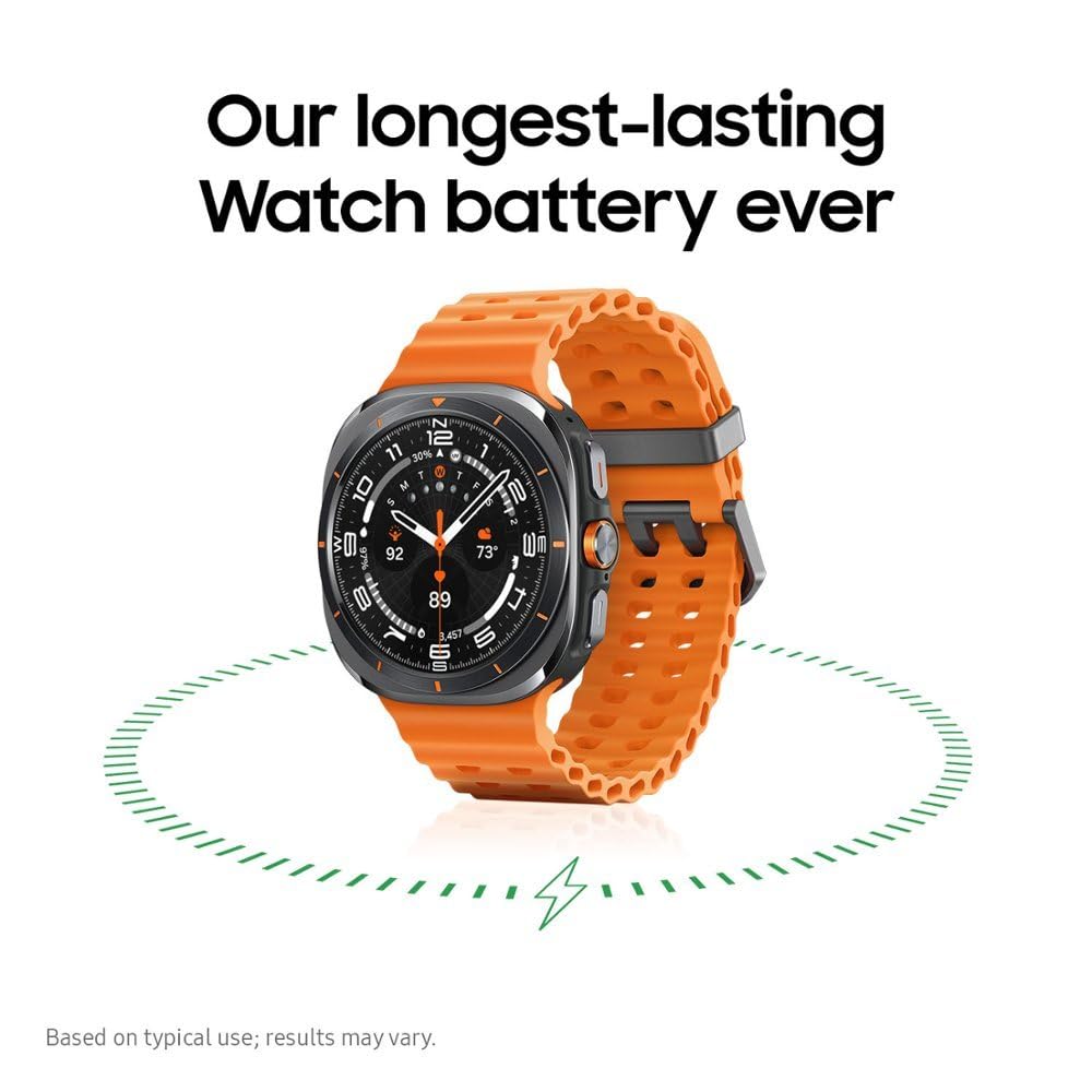 SAMSUNG Galaxy Watch Ultra 47mm LTE Smartwatch - Titanium White (Renewed) | AI Fitness Tracker with Heart Rate Monitor, Sleep Tracking, GPS, Energy Score & Wellness Tips | Perfect for Workouts, Running, Swimming & Daily Health Monitoring