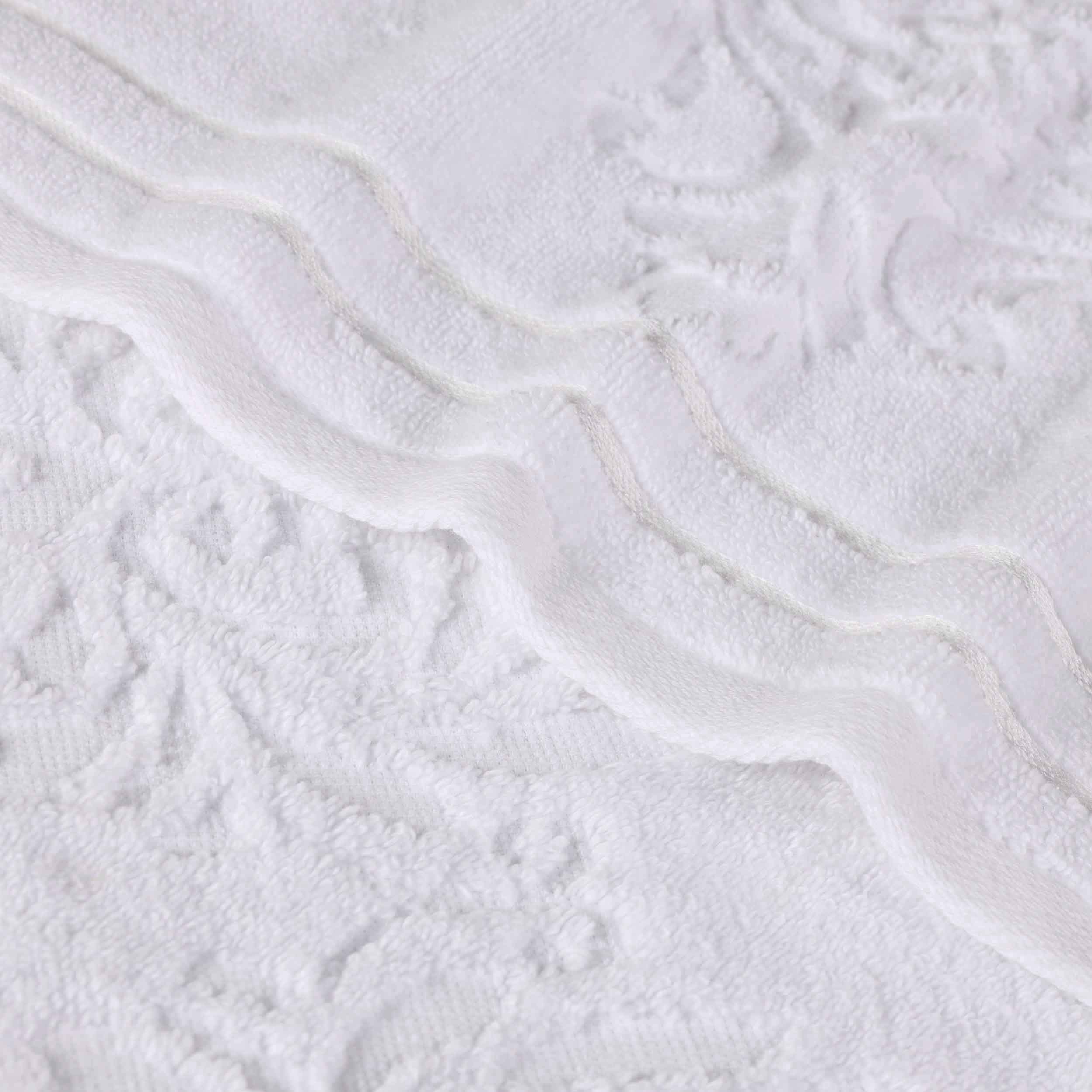 Premium 6-Piece Sadie Zero Twist Cotton Towel Set - Solid & Jacquard Floral Design | Ultra Soft & Absorbent Bath Towels for Spa, Hotel & Luxury Home Use