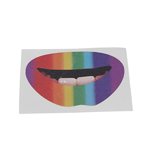 Rainbow Lip Stickers for Makeup - Artistic Lip Decals & Lip Art Stickers for Cosmetics, Halloween, Parties & Photo Shoots