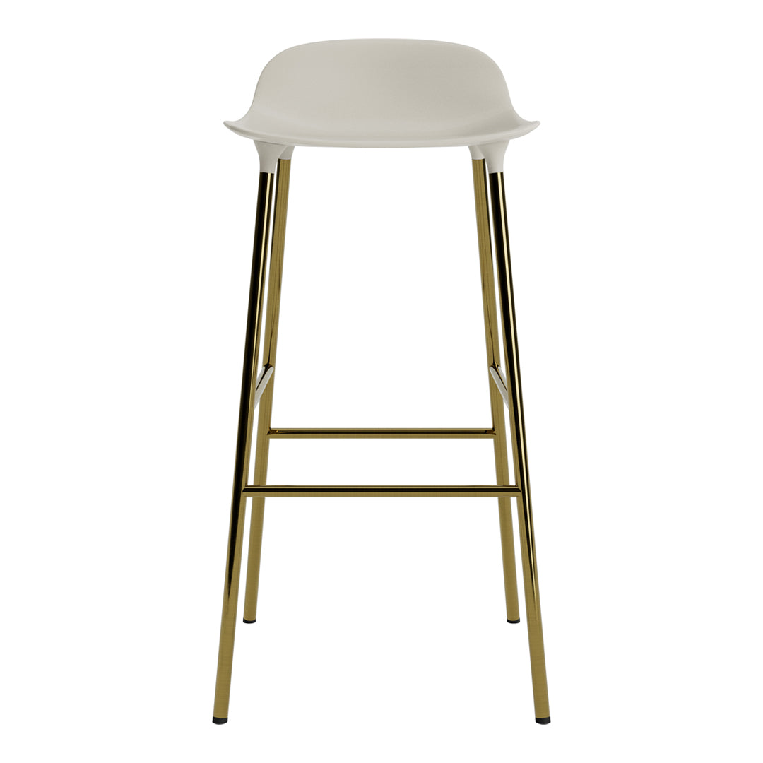 Modern Metal Bar Stools with Form Design - Adjustable Height Counter Stools for Kitchen, Dining & Home Bar - Industrial Style Seating for Restaurants & Cafes