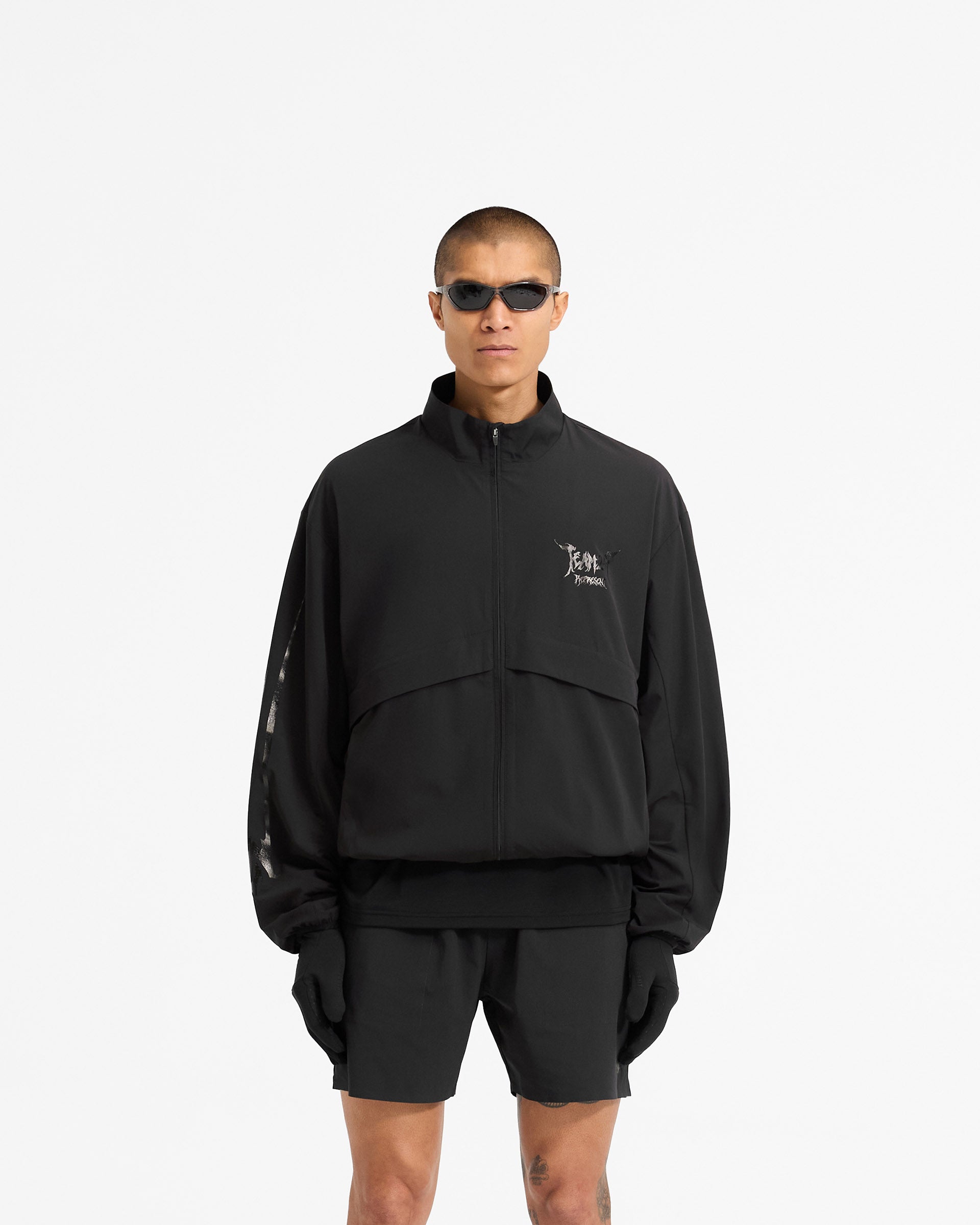 Team 247 X END Track Jacket - Jet Black | Men's Lightweight Running & Training Jacket | Perfect for Gym, Jogging & Outdoor Sports