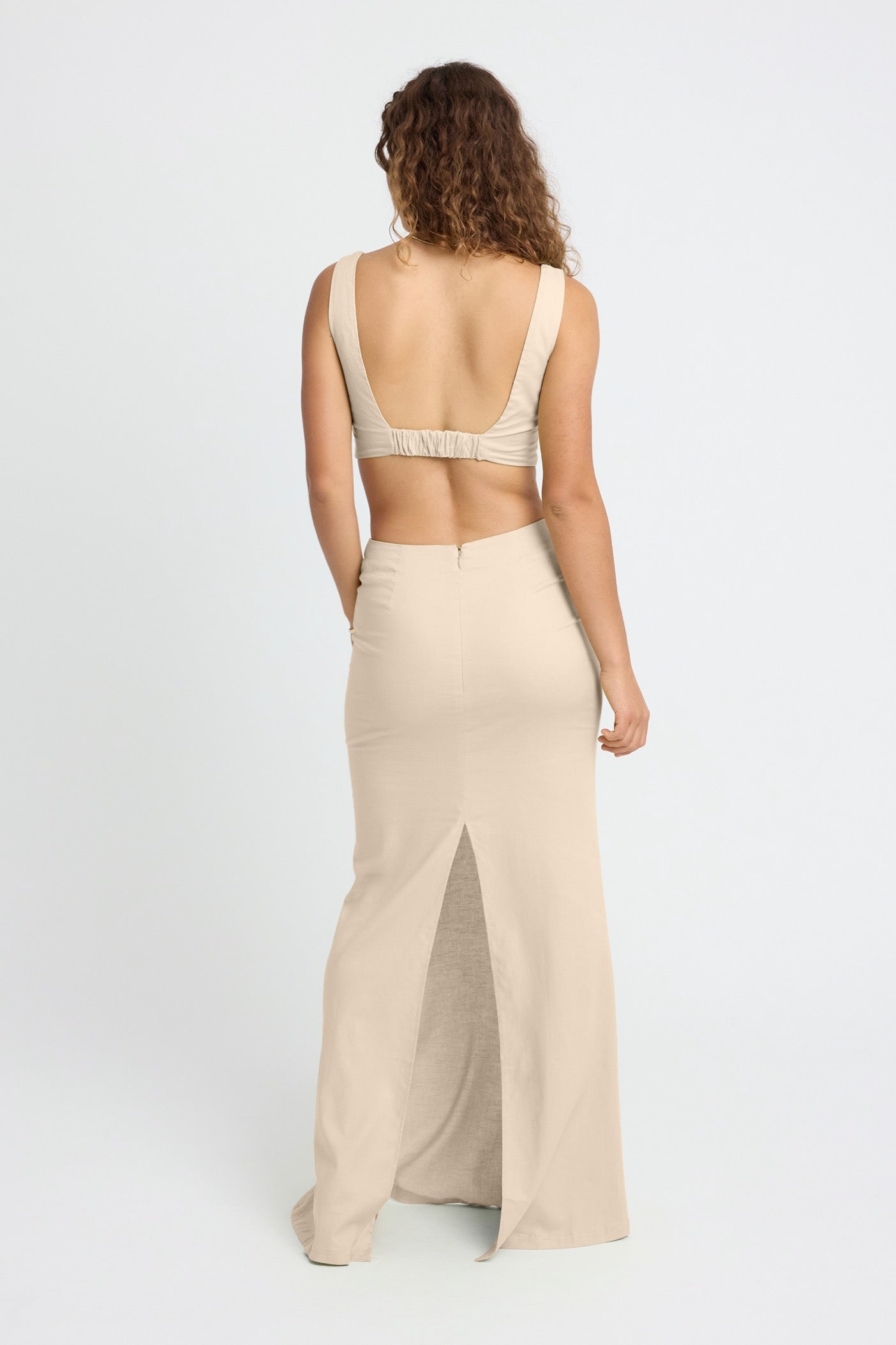 Bella Linen Maxi Skirt for Women - Flowy Boho Beach Skirt with Coconut Print - Perfect for Summer Vacations, Beach Parties & Casual Outings