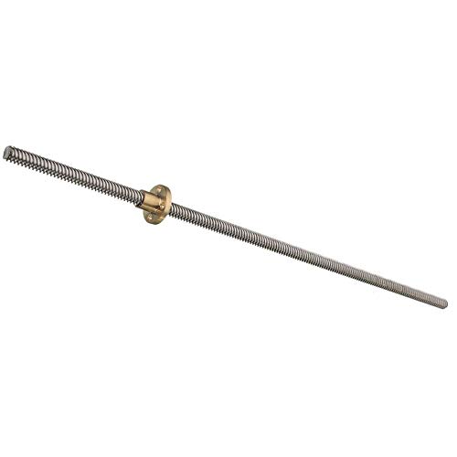 8mm Threaded Screw Rod with T8 Nut - 500mm Precision Lead Screw for 3D Printer Stepper Motor | DIY 3D Printing, CNC Machine, Linear Motion Systems