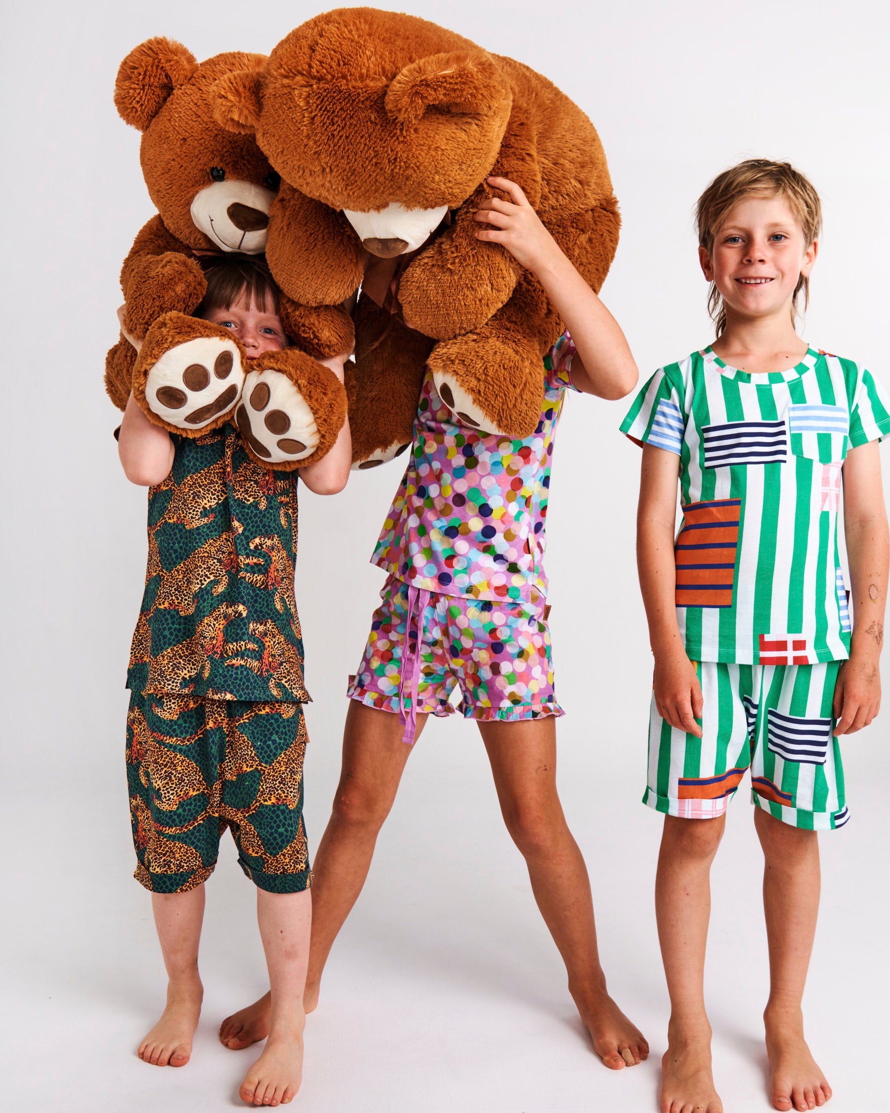 Cheetah Print Organic Cotton Short Sleeve T-Shirt & Shorts Pajama Set for Women - Soft Sleepwear for Summer Nights and Lounge Wear