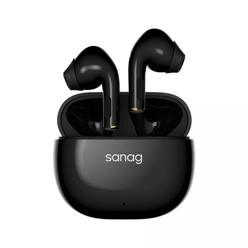Sanag T30S Pro Half In Ear Bluetooth 5.3 Wireless Earbuds with ENC Noise Cancellation, 30H Playtime, IPX5 Waterproof - Perfect for Gym, Running, Workout & Commuting