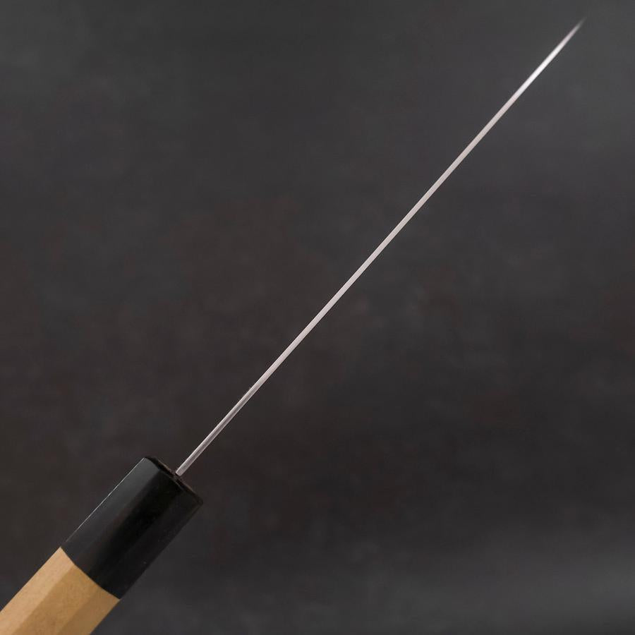 Premium Santoku Knife 180mm - VG-10 Damascus Steel Blade with Double Buffalo Horn & Magnolia Wood Handle - Ideal for Slicing, Dicing, and Chopping Vegetables, Meat, and Fish