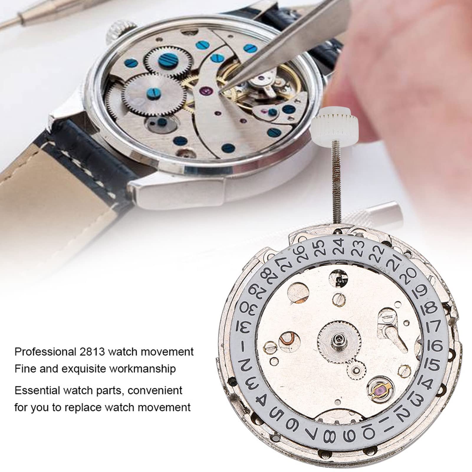 Brrnoo 2813 Mechanical Watch Movement - High Precision Watch Repair Part for Watchmakers | Durable & Exquisite Craftsmanship | Ideal for Watch Repair, Restoration & DIY Projects