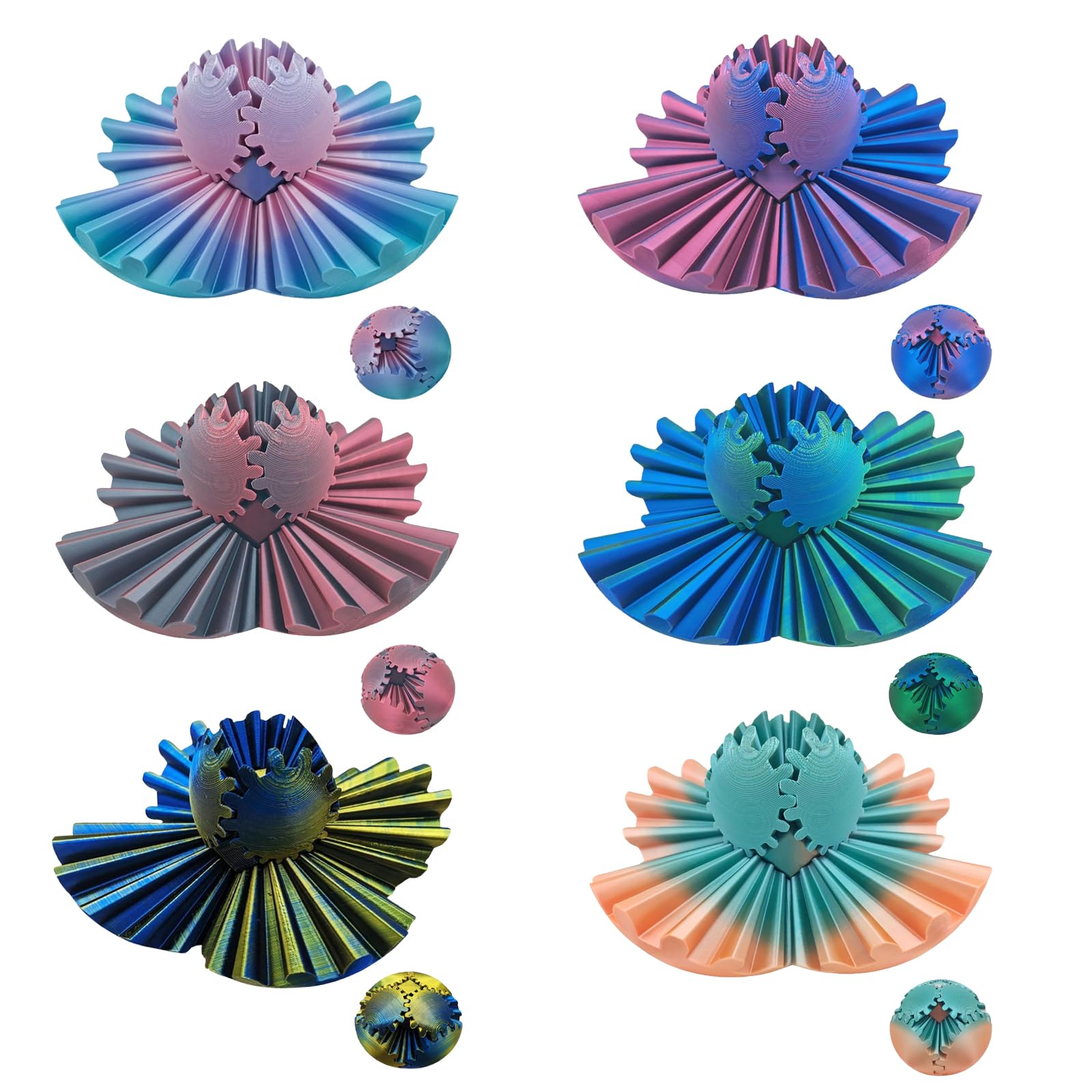 2024 New 3D Printed Gear Ball Fidget Toy - Stress Relief & Anxiety Relaxation for Adults & Kids with Autism - Sensory Desk Toy for Focus & Calm - Perfect for Office, School, and Home Use (B#01)