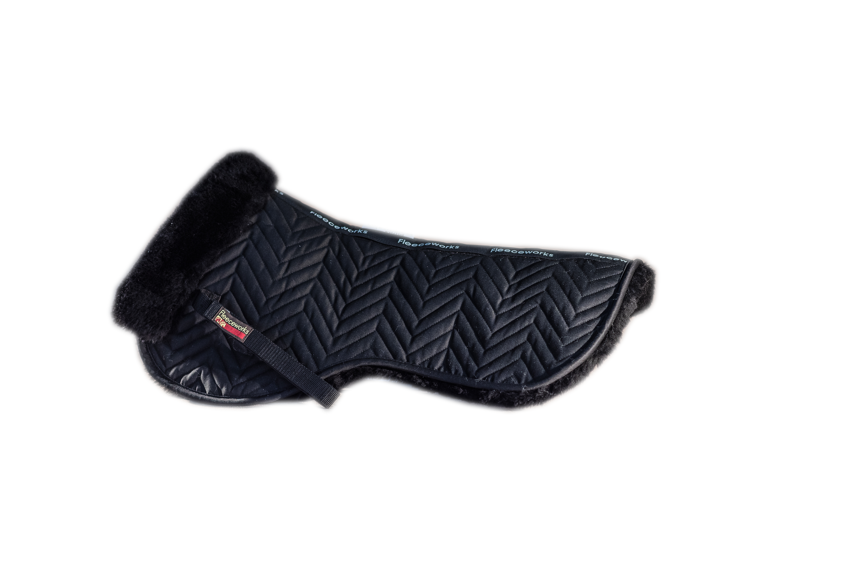Premium Sheepskin Half Pad with Banded Edge & Front Inserts - All-Purpose Riding Pad for Horses - Perfect for Dressage, Jumping & Trail Riding