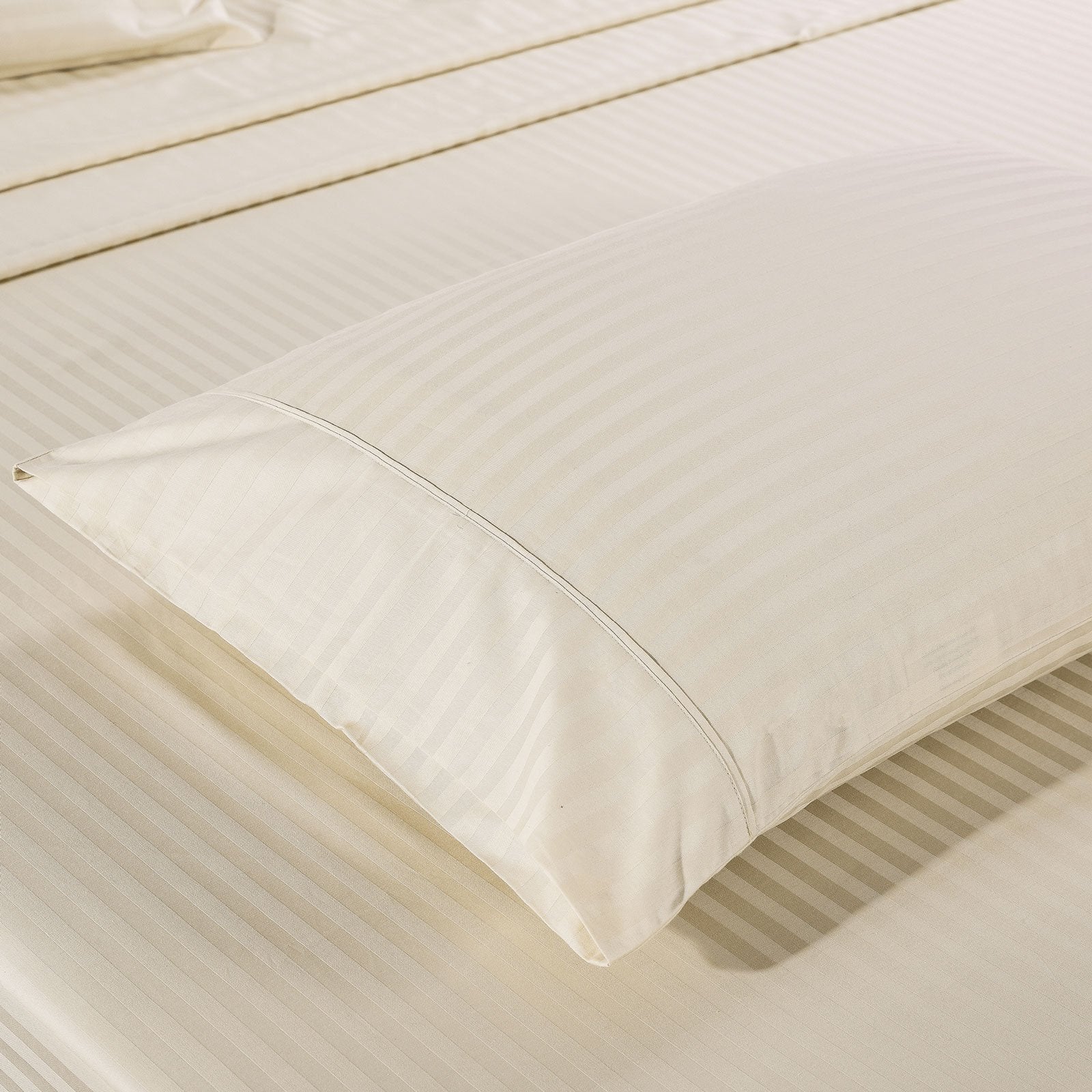 Kensington 1200 Thread Count 100% Egyptian Cotton Sheet Set - Luxury Hotel Quality Stripe Design for Double Bed | Soft & Breathable Bedding for Ultimate Comfort & Relaxation