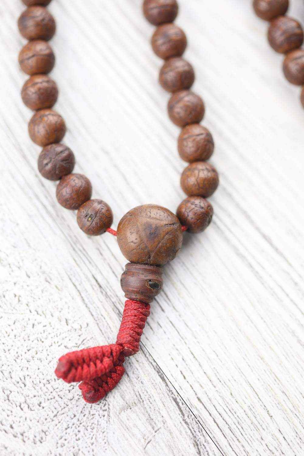 Authentic Antique Bodhi Mala Prayer Beads - 108 Natural Seeds for Meditation, Yoga, Buddhist Practice & Spiritual Healing - Perfect for Mindfulness, Stress Relief & Home Altar Decor