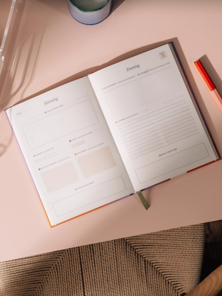 Papier Wellness Journal - Warmth | Guided Self-Care & Gratitude Journal for Mindfulness Practice | Perfect for Daily Reflection, Stress Relief & Personal Growth