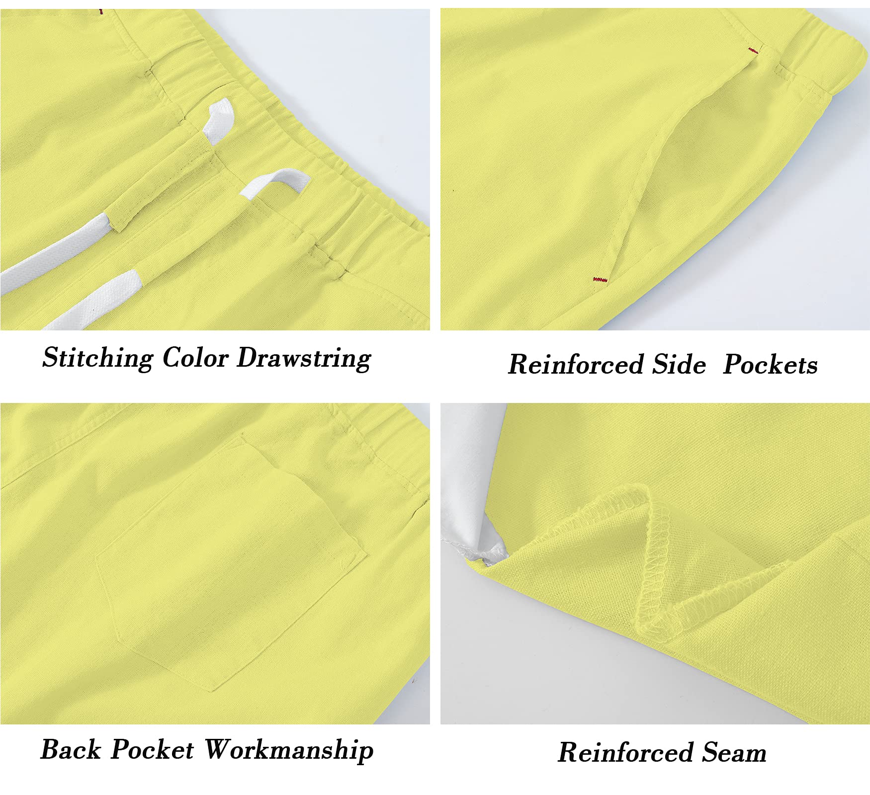 YuKaiChen Men's Casual Shorts with Drawstring - Lightweight Summer Shorts for Outdoor Activities, Beach, Gym & Lounge Wear
