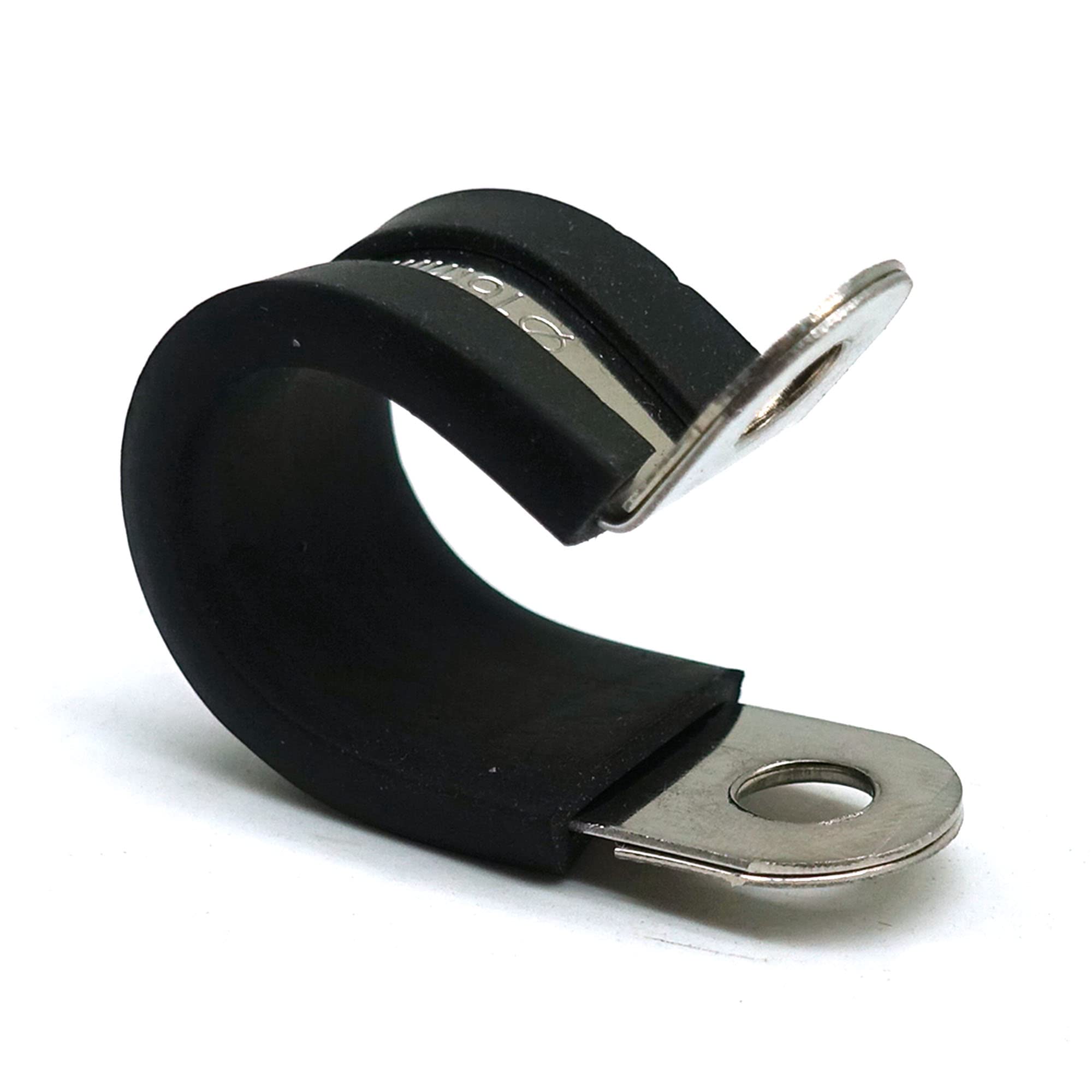 SANTIE 304 Stainless Steel Cable Clamps with Rubber Cushion - 5-Pack for Vibration Damping