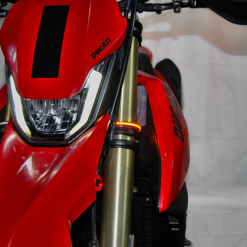 Ducati Hypermotard 698 Front Turn Signals LED Indicators - Compatible with 2024+ Models - Perfect for Motorcycle Safety & Customization