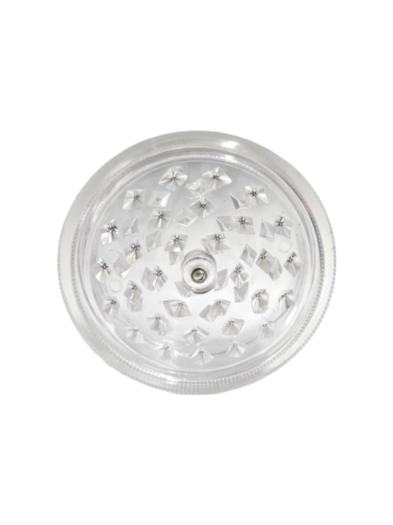 TEQY Plastic Grinder for Spices and Tobacco - White | Compact & Durable Herb Grinder for Cooking, Baking & Smoking | Perfect for Kitchen, Camping & Travel