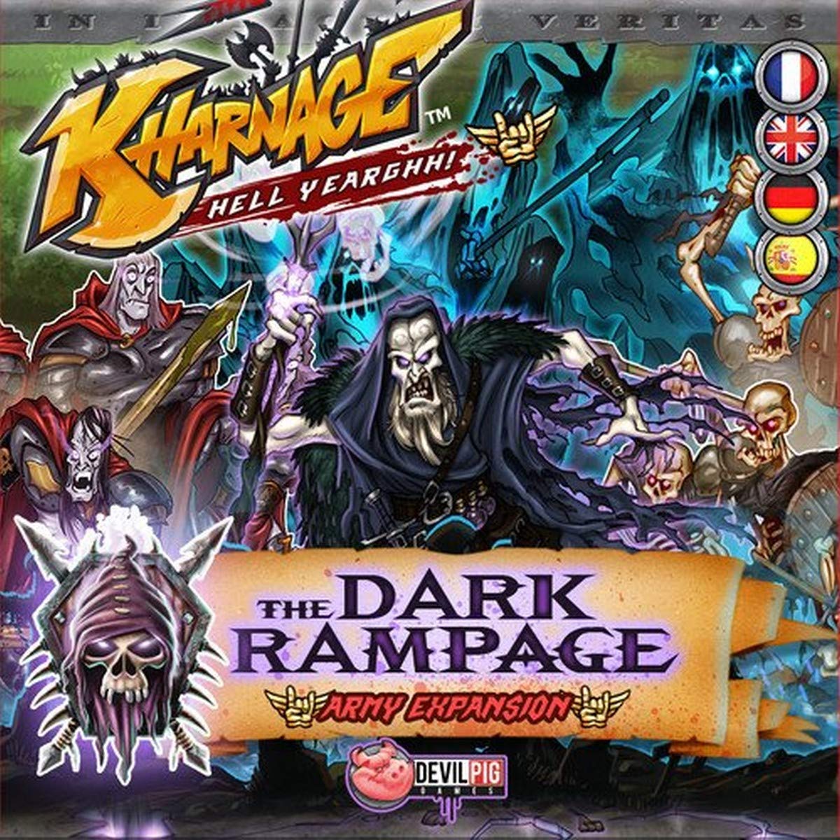 Kharnage: The Dark Rampage - Fantasy Flight Games Strategy Board Game for Adults & Teens - Perfect for Game Nights & Fantasy Themed Parties
